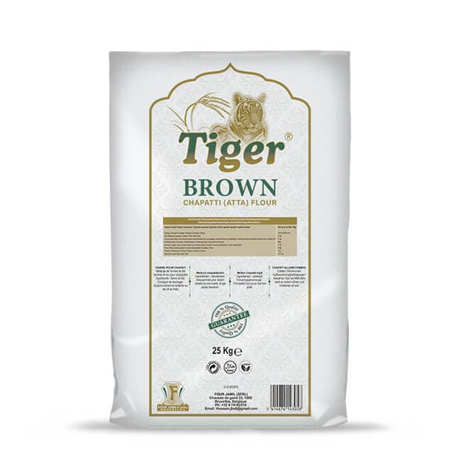 Farine de Chapatti (Atta) Tiger Brown 25kg