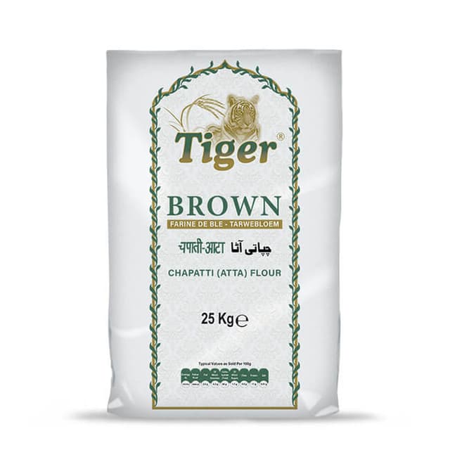 Farine de Chapatti (Atta) Tiger Brown 25kg