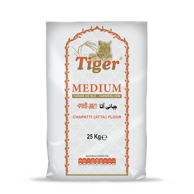Tiger Medium Chapatti (Atta) Flour 25kg